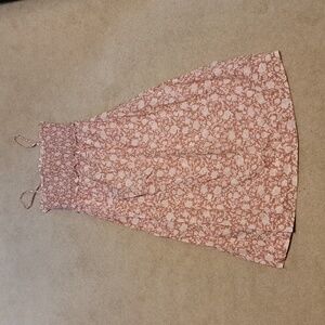 J. Crew pink floral smocked dress